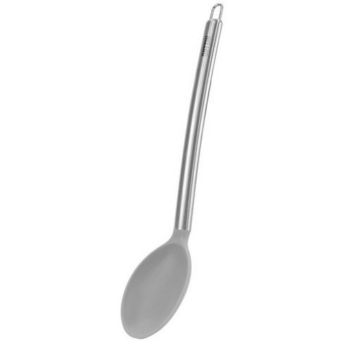 CUCHARA QUTTIN INOX/SILICONA GRIS 34CMS